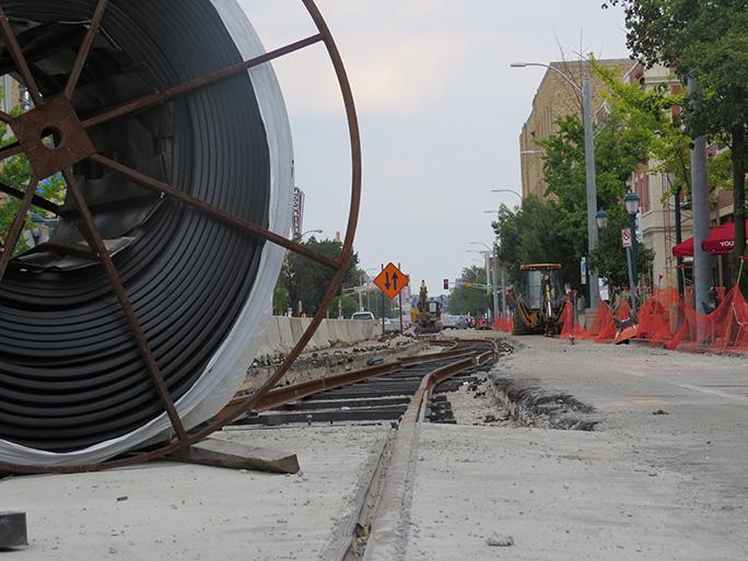 Construction continues on Loop Trolley