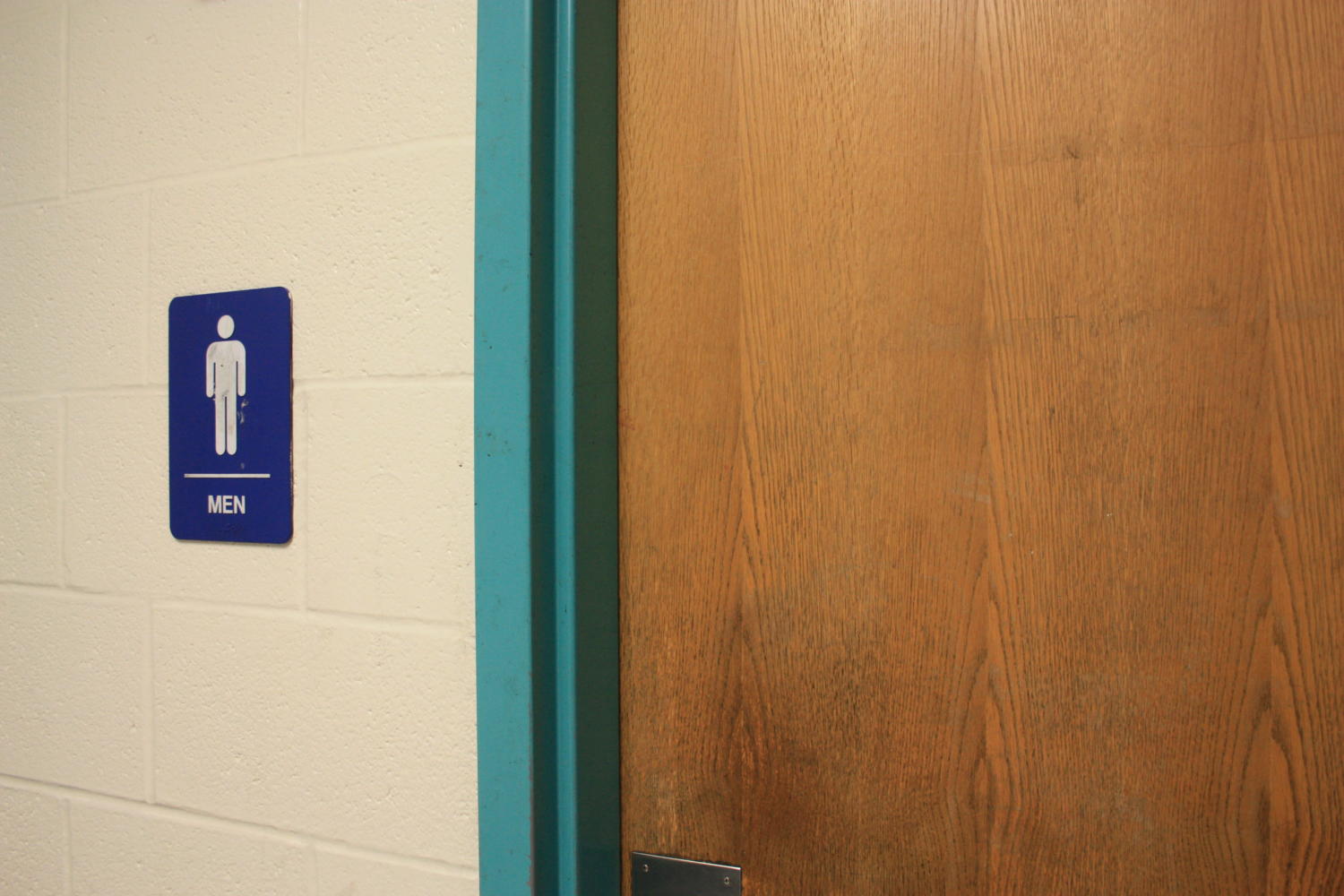 Pictured is the A-wing mens restroom. MHS maintains a ratio of 323 students to 1 restroom.