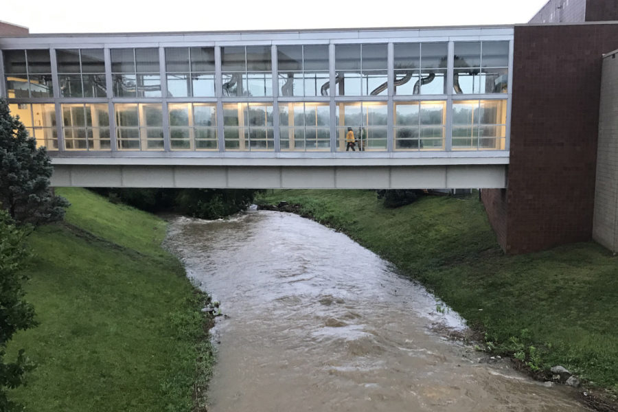 Flooding takes place early in the school year. 