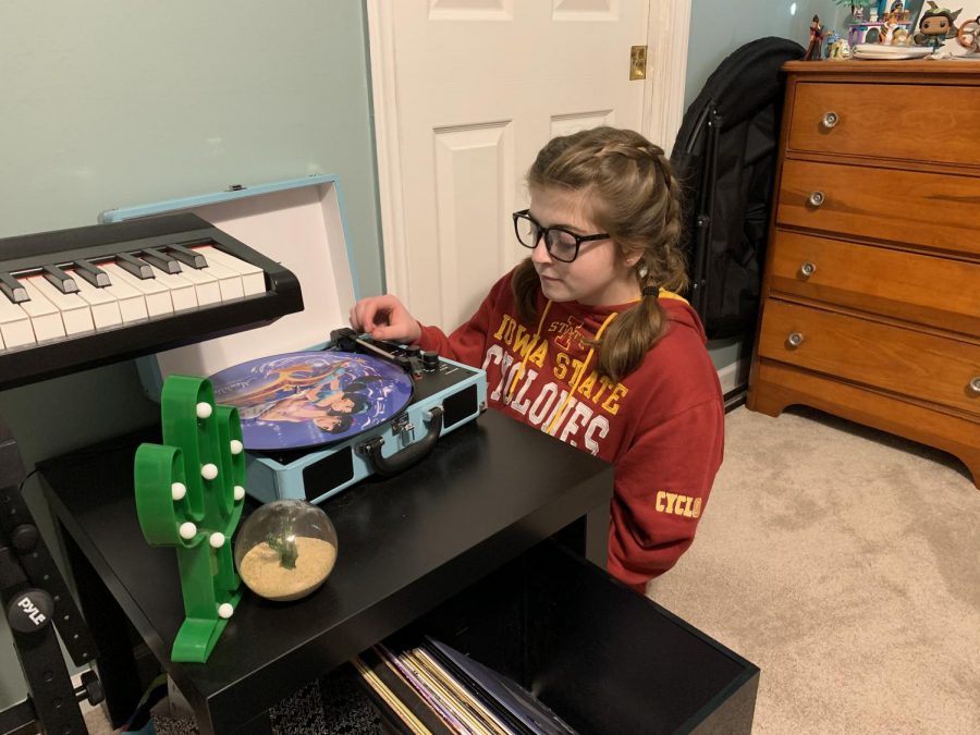 Annika Haas, senior, listens to music and plays violin, along with other instruments, as a creative outlet for mental health. She turns to Spotify Music or her vinyl record player to find songs that represent and elevate her current mood. “I have a lot of anxiety, so especially this year, music has really helped me understand that everything will be alright,” Haas said.