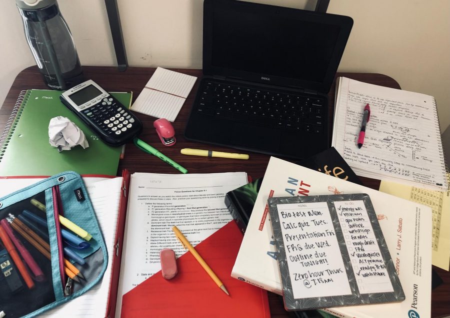 The semester has been a busy start due the hardships that come with juggling seven classes at once. My work space tends to get messier as the school day progresses, and I continue to struggle in staying organized and keeping up with my classes.