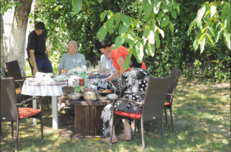 Selma Hotich, junior, and her family gather in Bosnia for lunch.