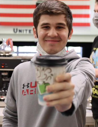Students at MHS who are involved in the Special School District (SSD)
have begun working at the Wake Up MHS Coffee Shop, selling coffee to
students and staff in the morning.