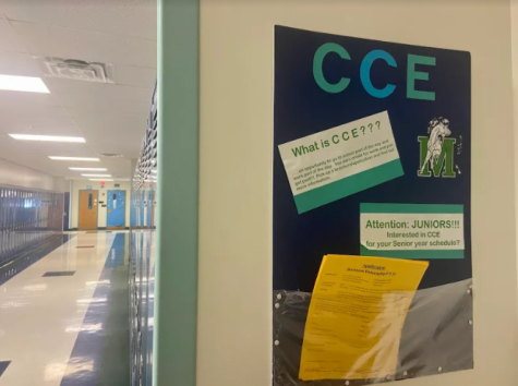 The CCE program is directed by Scott Sissom, who has this board posted outside his office. The programs student participation has remained low, despite the various opportunities and options it has for students looking to kickstart their career or learn about work-life balance. 