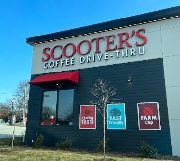 The newly constructed Scooters location, at 16006 Manchester Rd, opened late last year. Since then, its coffee kiosk design has attracted many customers for a speedy trip through the drive-thru. 