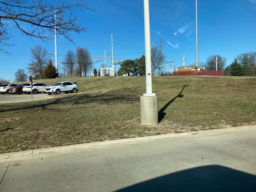A new entrance to the student parking lot will be added here over the summer. Dr. Dan Ramsey said it will help eliminate traffic and allow parents easier access to the pick up areas. Im so excited because Ive fought for this road, and we need it, Dr. Ramsey said.