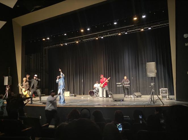 Singer Nikko Smith and his band performed for free at MHS on Monday, Feb. 27 as a Black History Month event organized by Shelly Justin, language arts teacher, and the Diversity, Equity, and Inclusion Committee.Justin said she finds music to be unifying and peaceful, and hoped students would feel the same.
“I don’t know anyone who doesn’t like music in some way,” Justin said. “I think it just reminds us that we’re all human.”