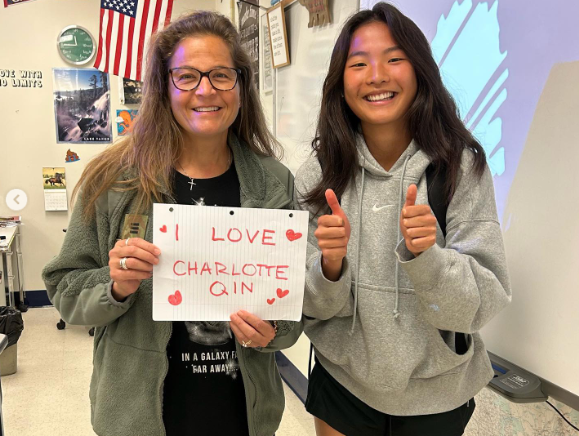 Darcy Hachmeister, math teacher, endorses Charlotte Qin as president on Qins Instagram page. Campaigning on social media has been successful, Qin said. Just getting the word out there and getting peoples attention has been a big help, Qin said.