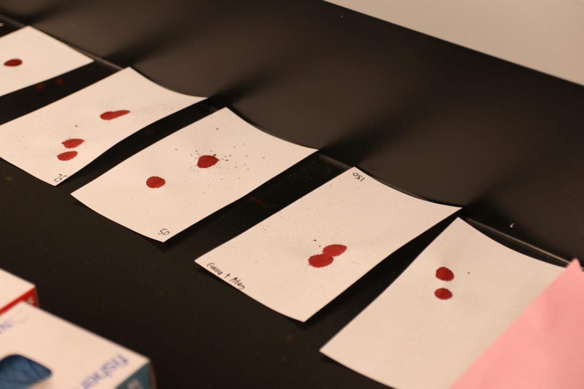 Forensic Students Investigate Blood Splatters