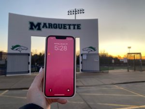 The sun sets at 5:28 p.m. on Jan. 29 at the MHS Football Field. 