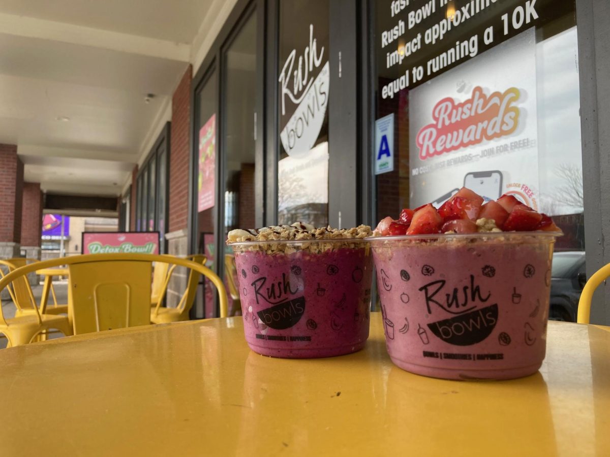 Rush Bowls has a variety of smoothie bowls to choose from including the Summit Bowl and the Dragon Bowl shown above.
