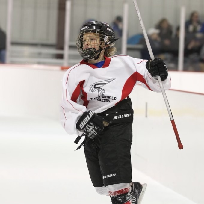 Junior Colby Kupkas plays hockey as a child for the Chesterfield Falcons, a club hockey team. Kupkas doesnt travel often, so his travel fees are minimal.