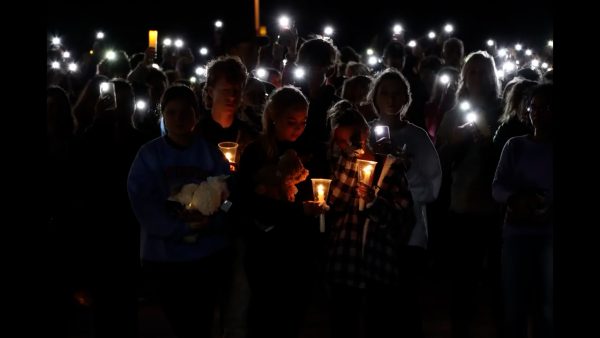 On Nov. 16, 2021, members of the community gathered to mourn and commemorate the lives of Jake Keifer, Rhegan Sajben and Cole Anello who passed away in a car accident a couple days earlier. Now, the families of Keifer and Sajben are offering scholarships to the Class of 2024 in their childrens names.