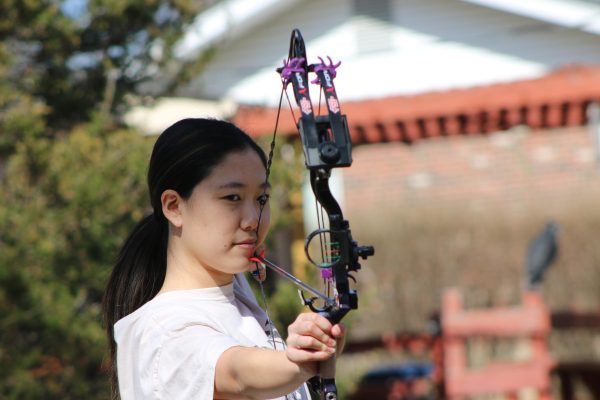In addition to placing first in her division at the state archery competition, senior Sydney Sonn’s score of 514 set a new state record for the highest score in her USA Archery Junior Olympic Archery Development age division, females ages 18-21, for this indoor state competition.