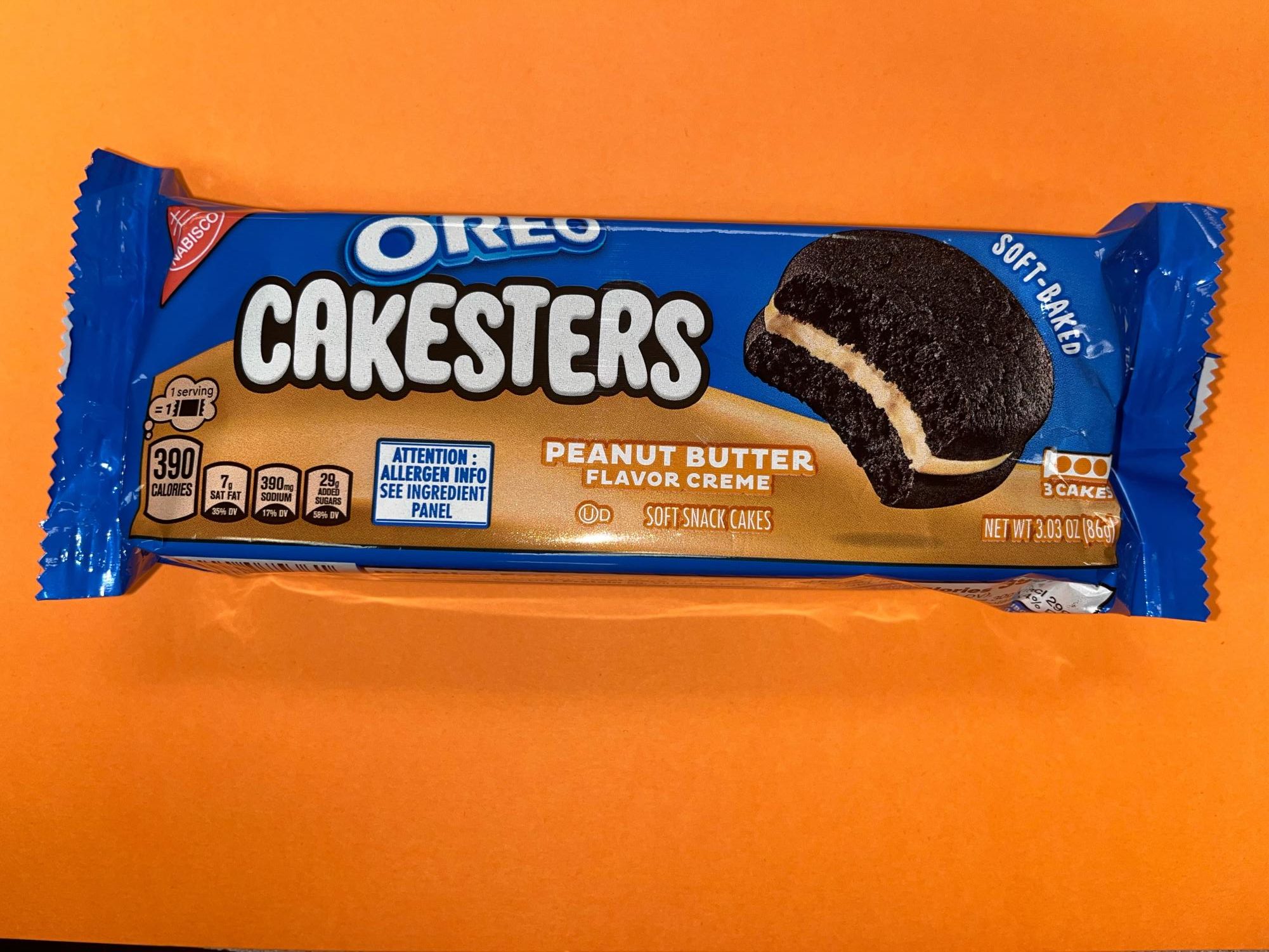 The Oreo Cakester is a puffed up, cake-like version of the original Oreo plus peanut butter. 