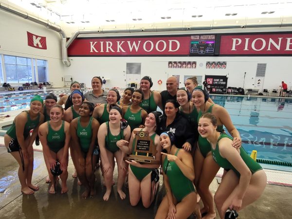 Girls water polo won the State championship against Parkway North on Tuesday, May 14. They won second place the two previous years.