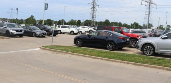 The parking lot is divided into senior parking and junior parking with senior parking being closest to the entrance. With seniors gone for the last two weeks of school, sophomores were able to purchase the use of a spot for the remainder of the year for $10.