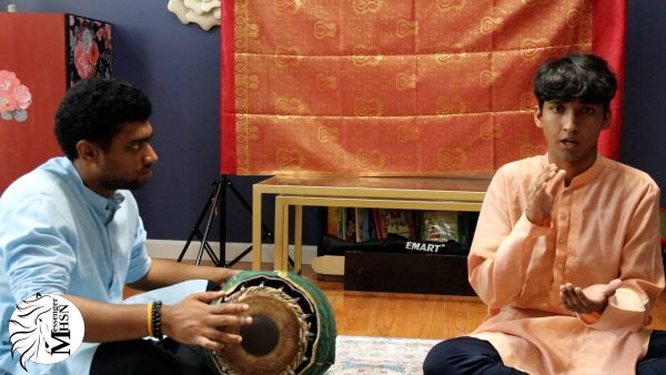 Adithya Chengalvala, sophomore, has spent years practicing his craft of Carnatic singing. With his drummer partner, Myan Sudharsanan, Adithya uses his music to connect spiritually with Indian classical culture.