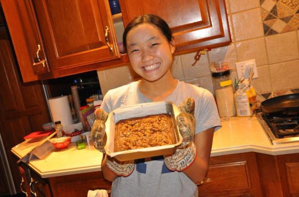 Jamie Park, junior, bakes desserts for her business. Park said she prefers baking the day of or night before in order to keep the treats as fresh as possible.