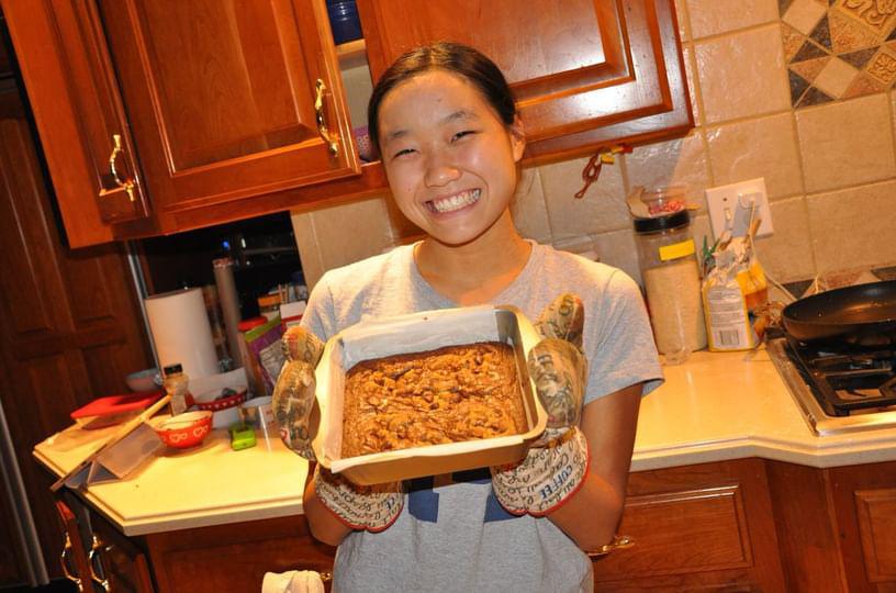 Jamie Park, junior, bakes desserts for her business. Park said she prefers baking the day of or night before in order to keep the treats as fresh as possible.