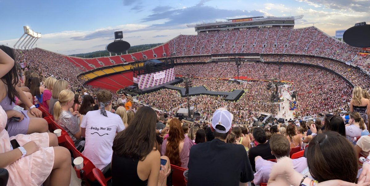 Taylor Swift fans await her performance at the Eras Tour concert in Kansas City. Swift endorsed Kamala Harris after the presidential debate, garnering the likes of over 8.9 million people on Instagram.