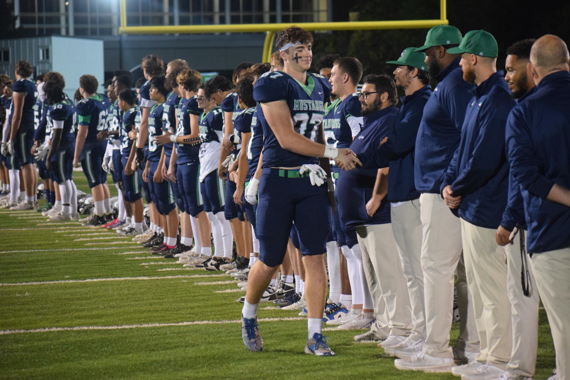 Varsity Football Faces Off Against Lafayette for Senior Night