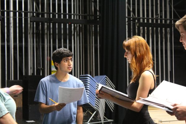 Carl Taraporevala, senior, practices playing his character Peter alongside Ava Smith, senior, who plays Molly Aster, in this fall's production of "Peter and the Starcatcher." 