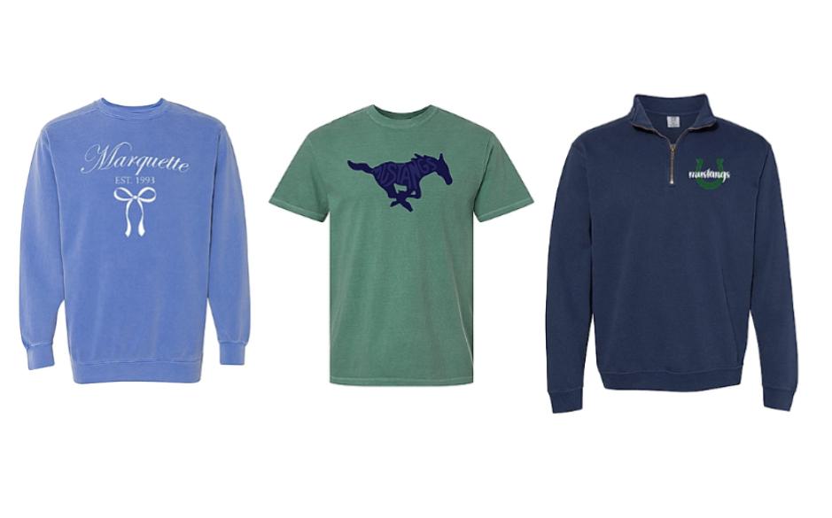 The Carl B. Hudson Memorial Scholarship Fundraiser offers apparel in different kinds and colors.