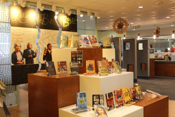 Brittany Sharitz, librarian, collaborated with BOLD and the BSA to create a display at the front of the library to highlight Black authors and figures. Malik Johnson, senior and member of BOLD said all members worked together to create the posters.