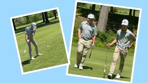 The j.v. boys golf team completed a 10-0 undefeated season, with their final victory against Liberty High School on Monday, with a score of 254-264.  Photo by Kevin Schultz, used with permssion