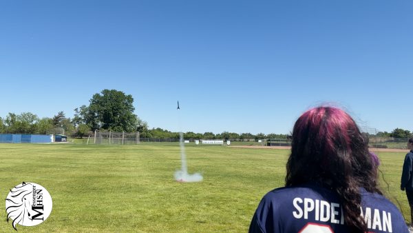 For this year's final project, ROTC students built and launched rockets. 
